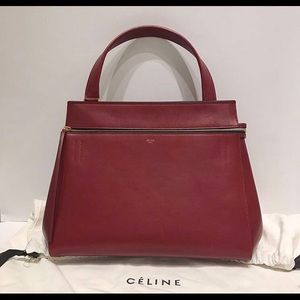 Celine medium Edge in burgundy.
